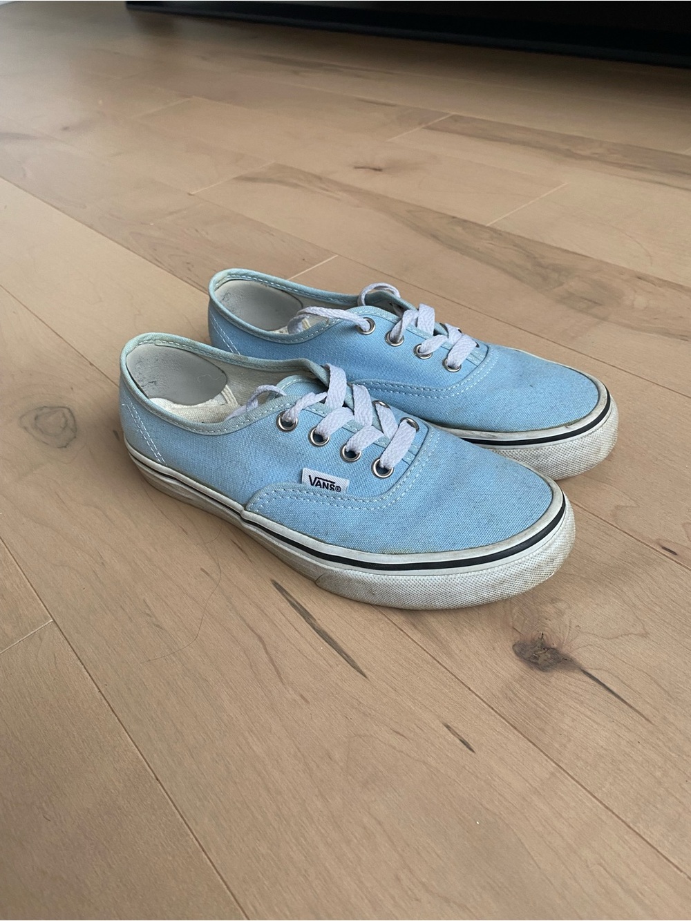 Vans low-top sneakers in light blue and white